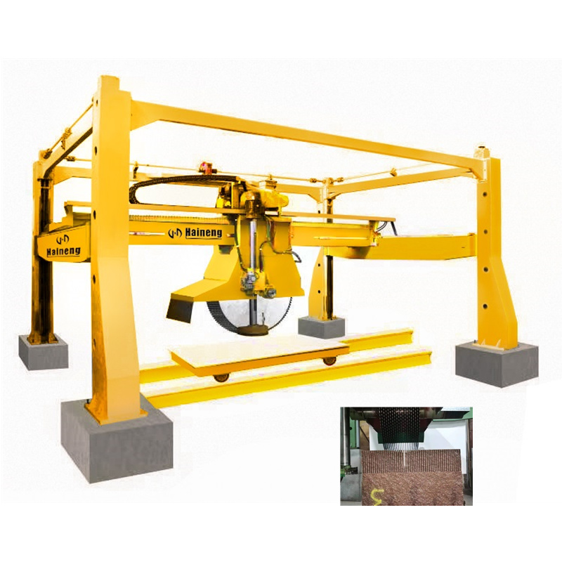 Granite multi-saw blade cutting machine